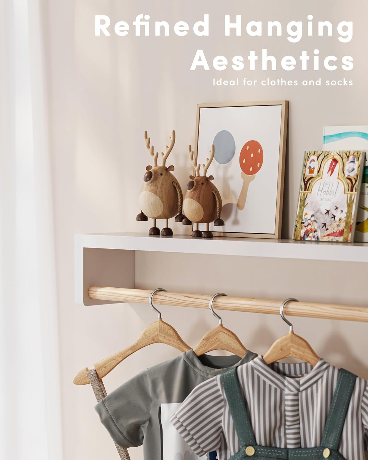 G&W Gruwald Nursery Book Shelves, Set of 3, Wall Bookshelf, Book Shelf for Kids Rooms, Wall Book Shelves for Bedroom Kids, Floating Shelf, Nursery Decor (White, 23 Inches)